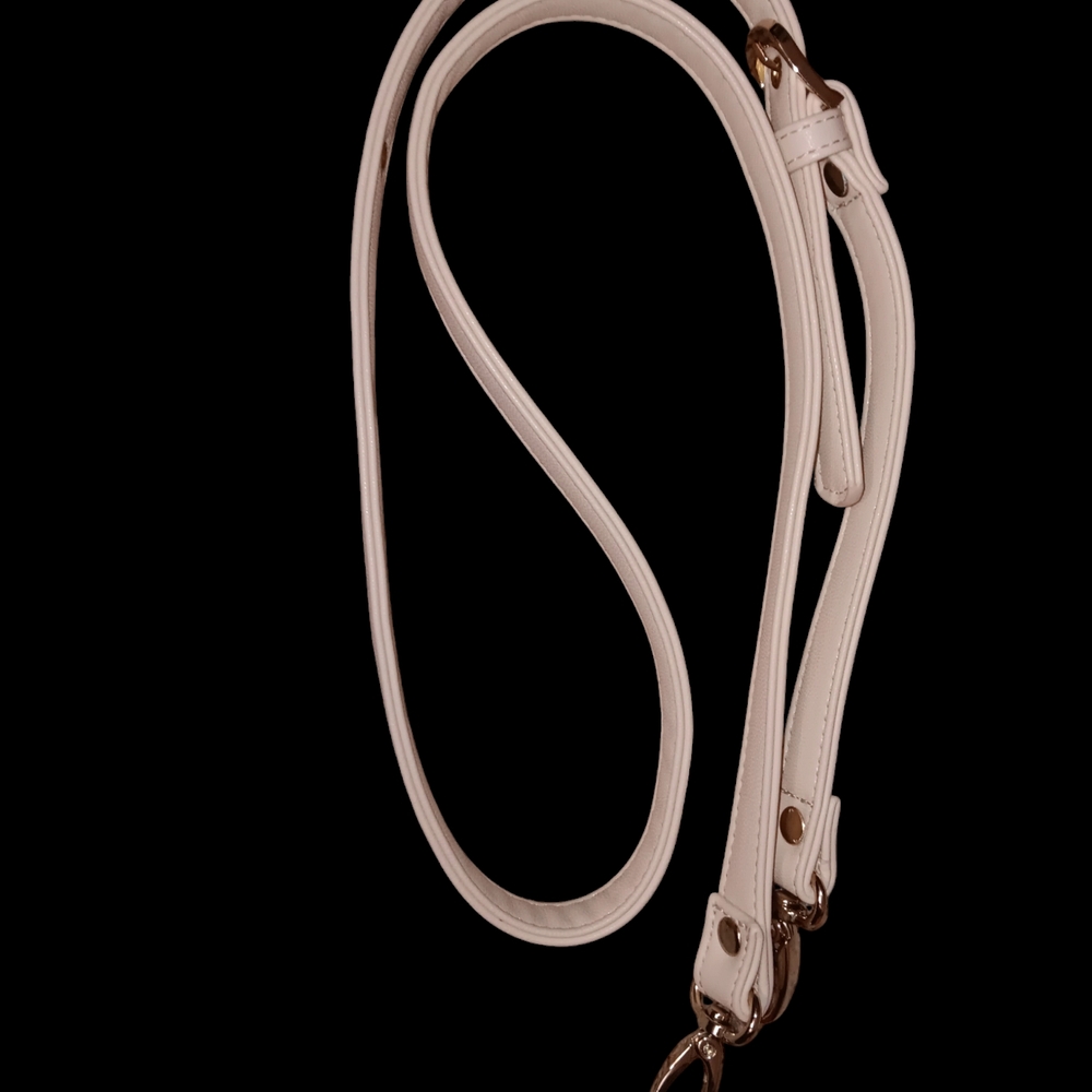 Sharif Pink and Cream Satchel with Tassel Charm - Picture 3 of 6